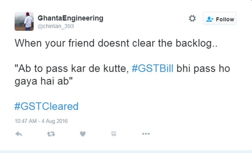 GST Bill, GST Bill Rajya Sabha, GST Bill Voting, Arun jaitley, Tax Reform, Rahul Gandhi, Arvind Kejriwal, India News, Twitter Jokes, Pappu Jokes, Jansatta
