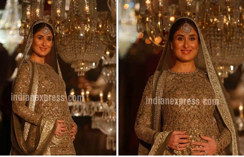 kareena kapoor khan, kareena kapoor on ramp, kareena kapoor baby, kareena kapoor quotes, kareena baby bump, sabyasachi mukherjee, lakme fashion week, sabyasachi mukherjee lakme fashion week winter festive, lakme fashion week winter festive grand finale, bridalwear 2016, bridalwear, entertainment news, jansatta