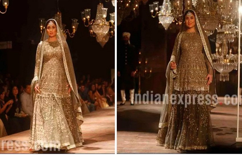 kareena kapoor khan, kareena kapoor on ramp, kareena kapoor baby, kareena kapoor quotes, kareena baby bump, sabyasachi mukherjee, lakme fashion week, sabyasachi mukherjee lakme fashion week winter festive, lakme fashion week winter festive grand finale, bridalwear 2016, bridalwear, entertainment news, jansatta