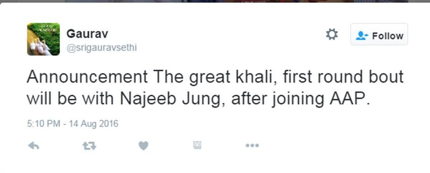 The Great Khali, AAP, Khali in AAP, WWE, The Undertaker, Arvind Kejriwal, Rahul Gandhi, Narendra Modi, AAP trolled, Social Media, India news, Jansatta