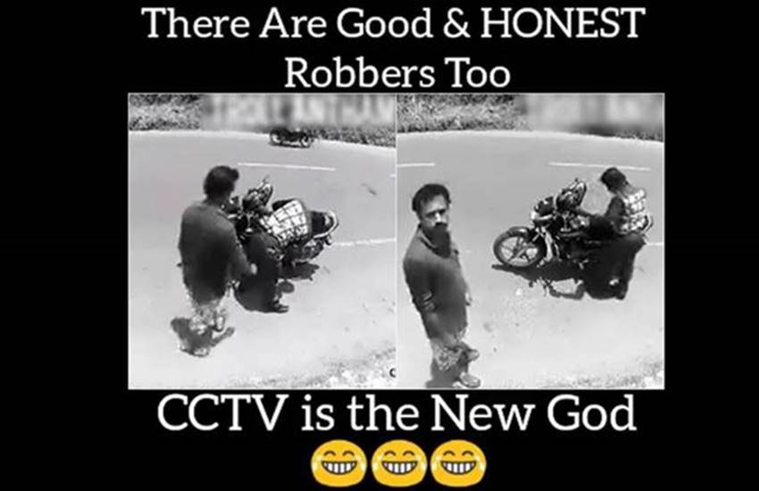 सीसीटीवी में यह शख्स चोरी करता रंगे हाथ पकड़ा जाता है। (Photo: Troll Anthammas/Facebook)