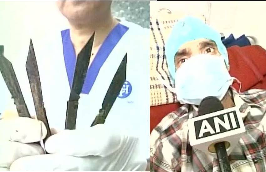 40 knives, knives, amristsar, man eat knives, Stomach Surgery, amritsar man,