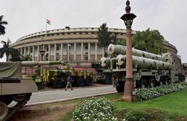 brahmos on tank in parliament