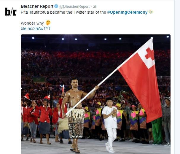 Pita Taufatofua, rio olympics, rio olympics opening ceremony live