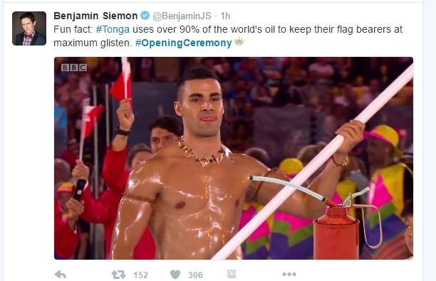 Pita Taufatofua, rio olympics, rio olympics opening ceremony live