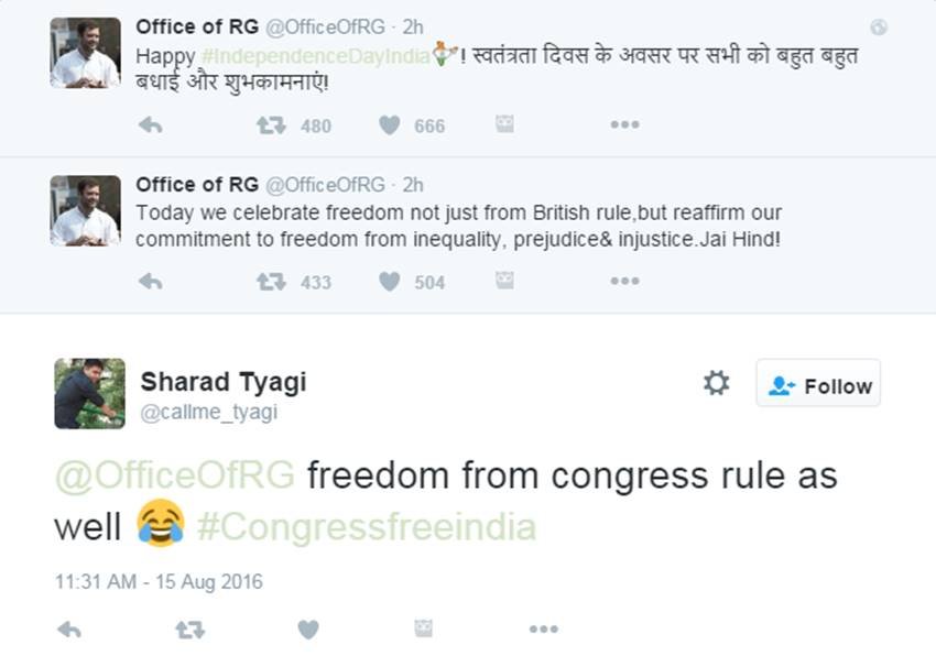 Rahul Gandhi, Congress VP, Independence Day 2016, Red Fort, Rahul gandhi Speech, Rahul gandhi Trolled, Social Media, Twitter Trolls, India News, Jansatta