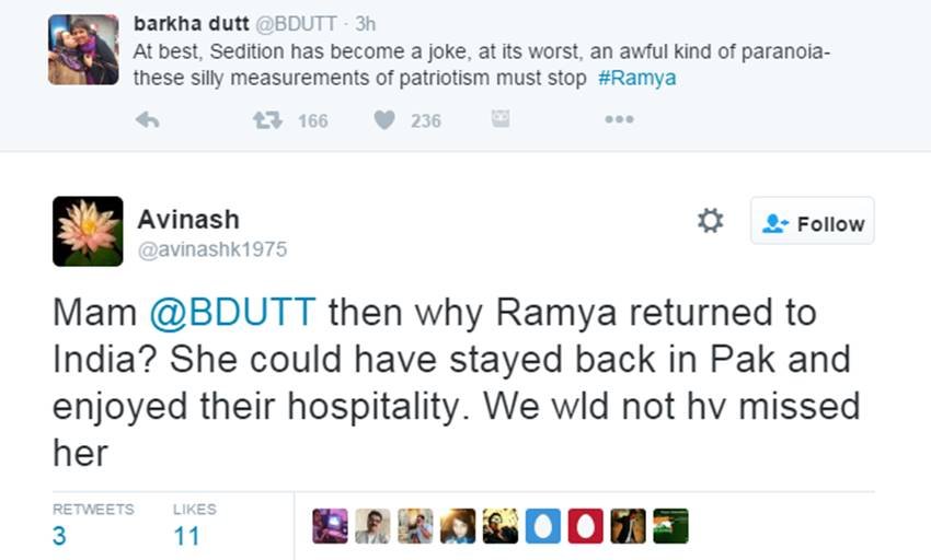 Ramya, Ramya Actress, Ramya Congress Kannada, Barkha Dutt, Ramya Pakistan, Barkha Dutt NDTV, Barkha Dutt Ramya, Pakistan Hell, Anti National, Sedition, Ramya Sedition, Ramya Photos, India News, Hindi News, Jansatta