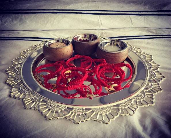 सलमान की बहन की स्पेशल राखी थाली।