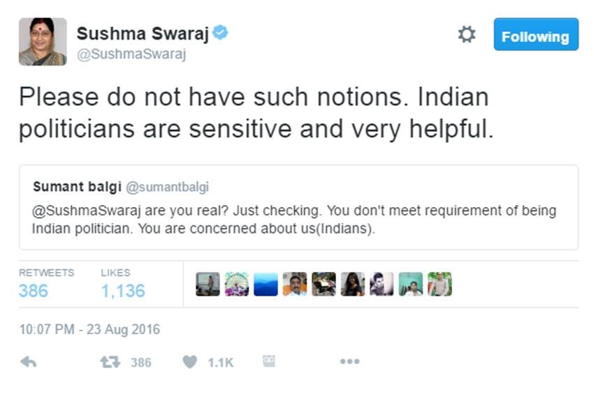 Sushma Swaraj, Sushma Swaraj Twitter, Foreign Minister, MEA, Minister of External Affairs, Sushma Swaraj Tweets, Sushma Swaraj Contact, Narendra Modi, Twitter Trolls, Social Media, Interesting News, Funny News, Hindi News, India News, Jansatta