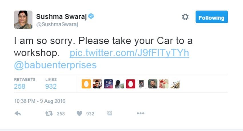 Sushma Swaraj, Sushma Swaraj Twitter, Sushma MEA, Foreign Minister, Sushma Swaraj Help, External Affairs, Twitter Hilarious, Social media, Modi Govt, India News, Jansatta
