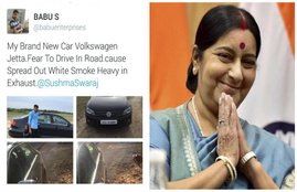 Sushma Swaraj, Sushma Swaraj Twitter, Sushma MEA, Foreign Minister, Sushma Swaraj Help, External Affairs, Twitter Hilarious, Social media, Modi Govt, India News, Jansatta