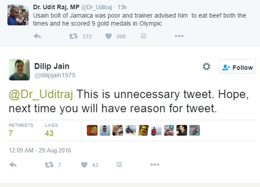 Beef, Usain Bolt, Udit Raj, Udit Raj BJP, Beef Eating, Cow Meat, Usain Bolt Secret, Beef Protein, Usian Bolt Olympics, Twitter Trolls, India News, Jansatta
