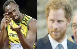 Usain Bolt, Prince Harry, Prince Harry give Usain Bolt challenge