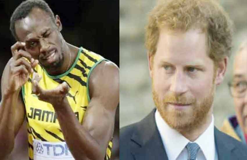 Usain Bolt, Prince Harry, Prince Harry give Usain Bolt challenge