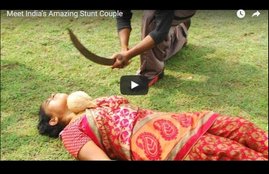 Balashankar Budati, Bhramaramba Budati, Indian Couple Stunt, Indian Couple danger Stunt, Indian Couple dangerous Stunt,