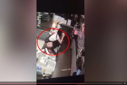 woman urinates, woman urinates on family Mart, woman urinates publicly, woman urinating, woman urinating in Shop, taiwan woman urinating,