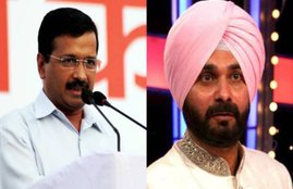 arvind kejriwal, navjot singh sidhu, navjot singh sidhu in aap