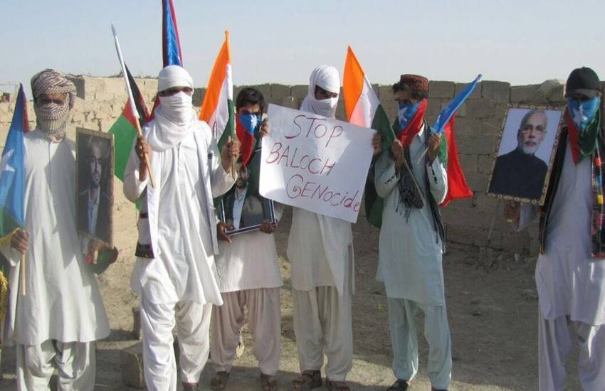 Pakistan, PM Narendra Modi, Balochistan, Indian flag, Tiranga, protest in Balochistan, international news, jansatta