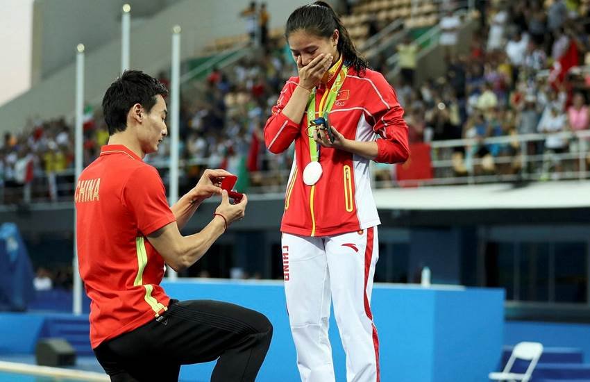 rio 2016, rio olympics 2016, chinese diver, he zi proposal, qin kai, he zi silver medal, sports news