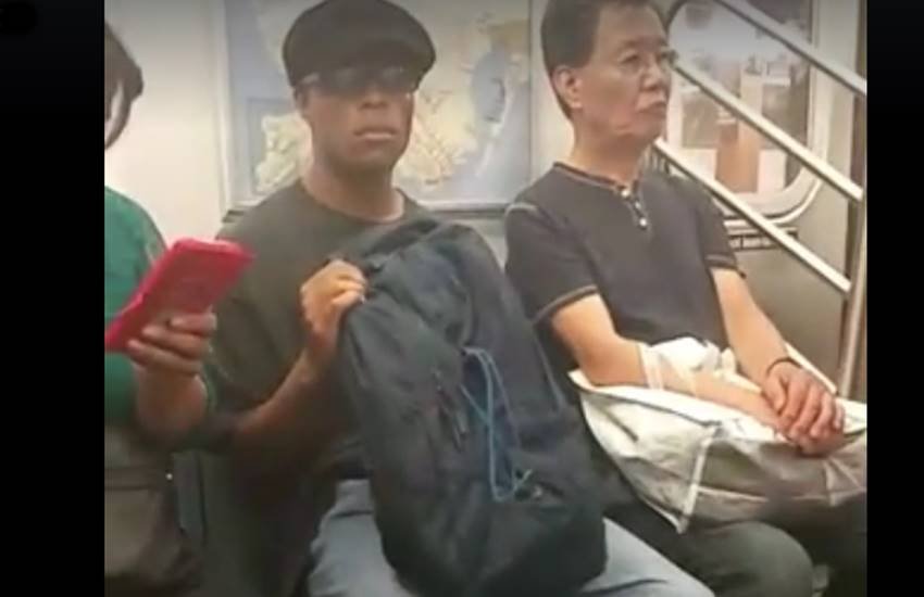 masturbation, man masturbates, man masturbates on train