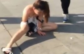 Wife,attacks,husband,s,mistress,street