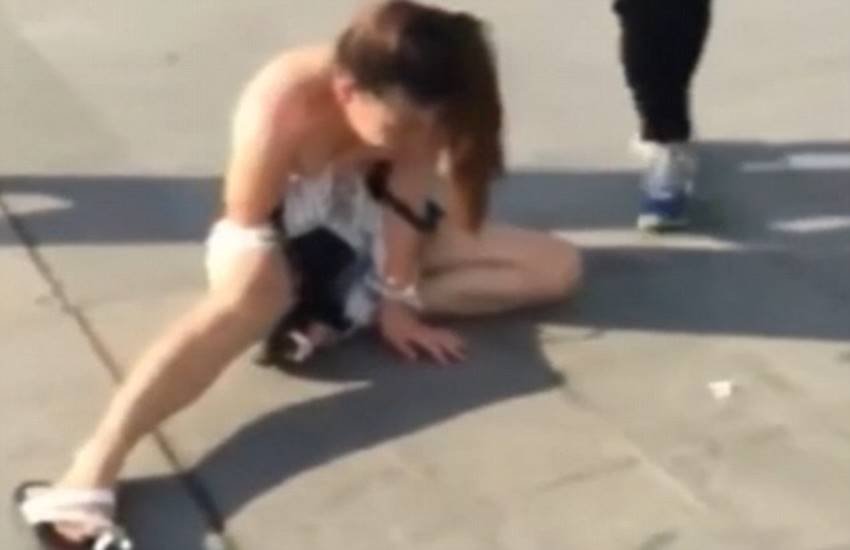 Wife,attacks,husband,s,mistress,street