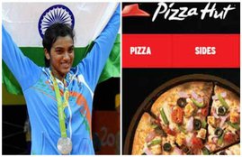 pizza hut, pv sindhu, rio 2016, olympics 2016, free pizza
