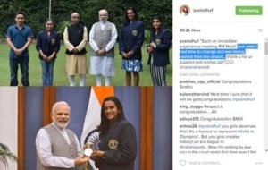 PV Sindhu, Sindhu meets PM, Narendra Modi