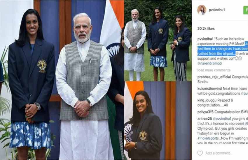 PV Sindhu, Sindhu meets PM, Narendra Modi