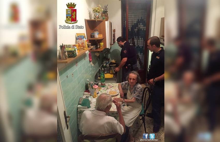 Police, police cook pasta, Old couple Crying, Old couple Crying at Home, Rome police, Rome police department, Police, police cook pasta, Old couple Crying, Old couple Crying at Home, Rome police, Rome police department,