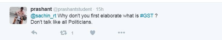 sachin tendulkar, GST, sachin tendulkar on GST