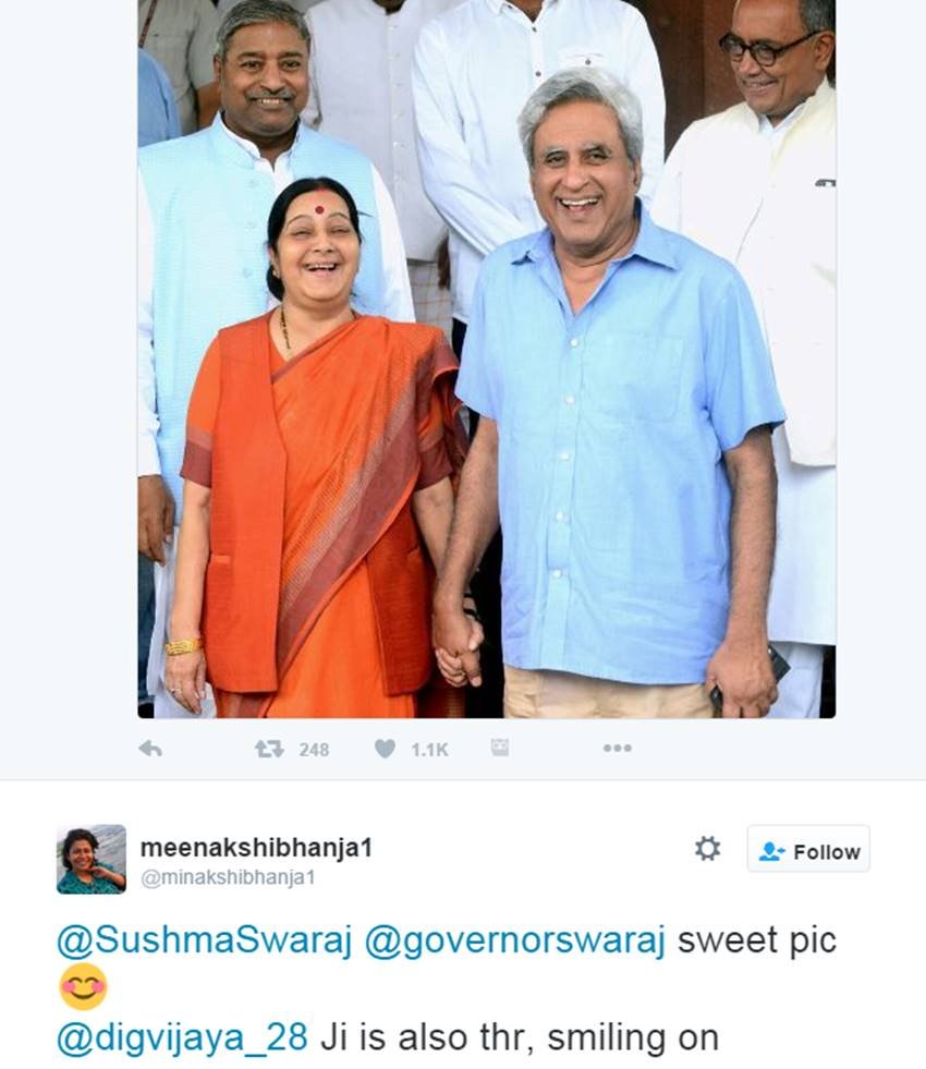 Sushma Swaraj, Swaraj Kaushal, Parliament, Sushma Swaraj husband, Youngest Governor of India, Digvijaya Singh, Sushma Swaraj twitter, Vinay Katiyar, India News, Jansatta