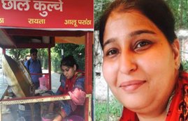 urvashi yadav, chhole kulche stall, gurgaon