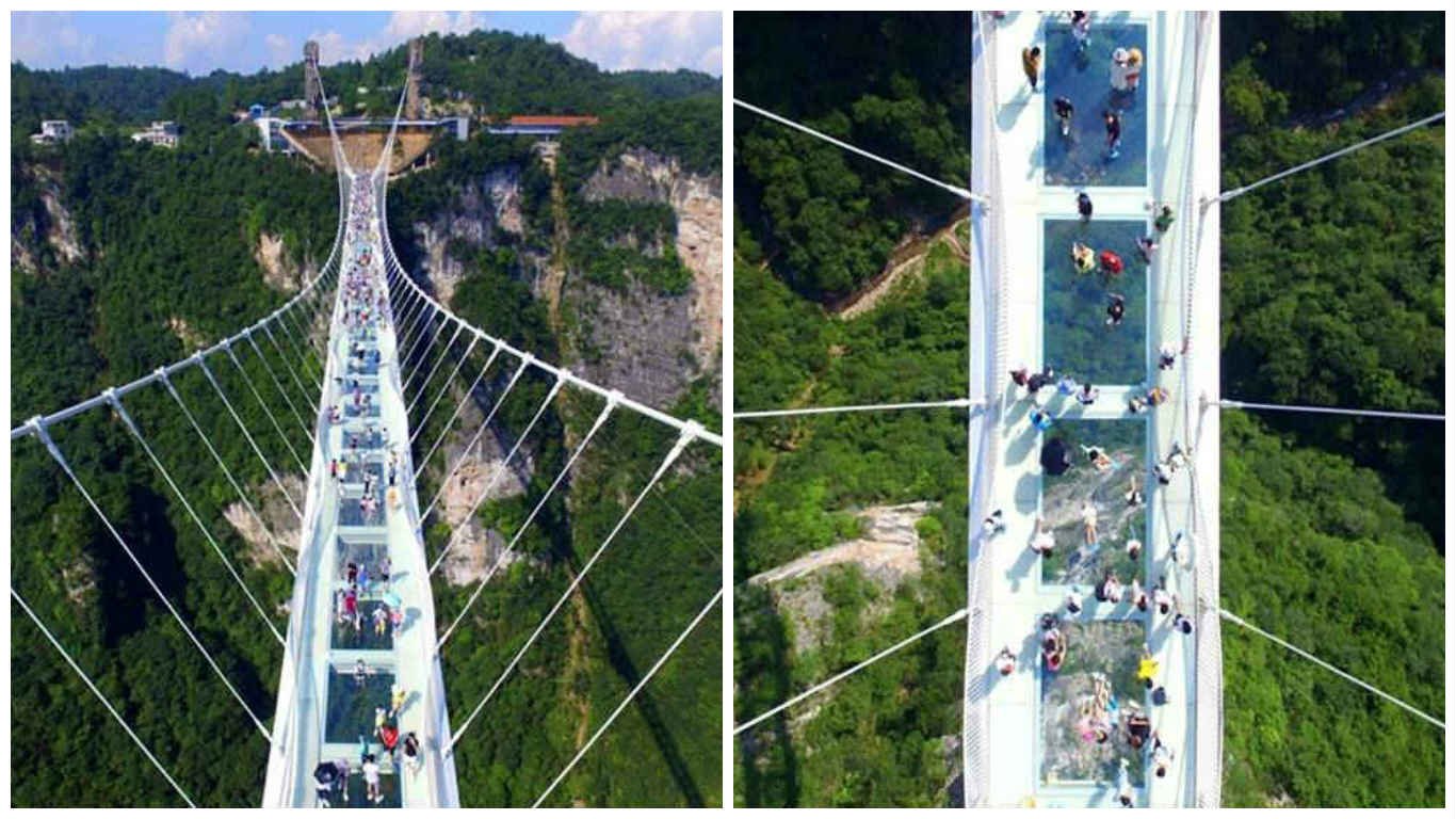 china, china glass bridge, china glass bottom bridge, china glass skywalk, Zhangjiajie china, Zhangjiajie park glass bridge, longest and highest bridge, world lonest and highest bridge, Zhangjiajie park glass bridges, china news, latest news, trnding news, china glass bride photos, Zhangjiajie glass bridge photos