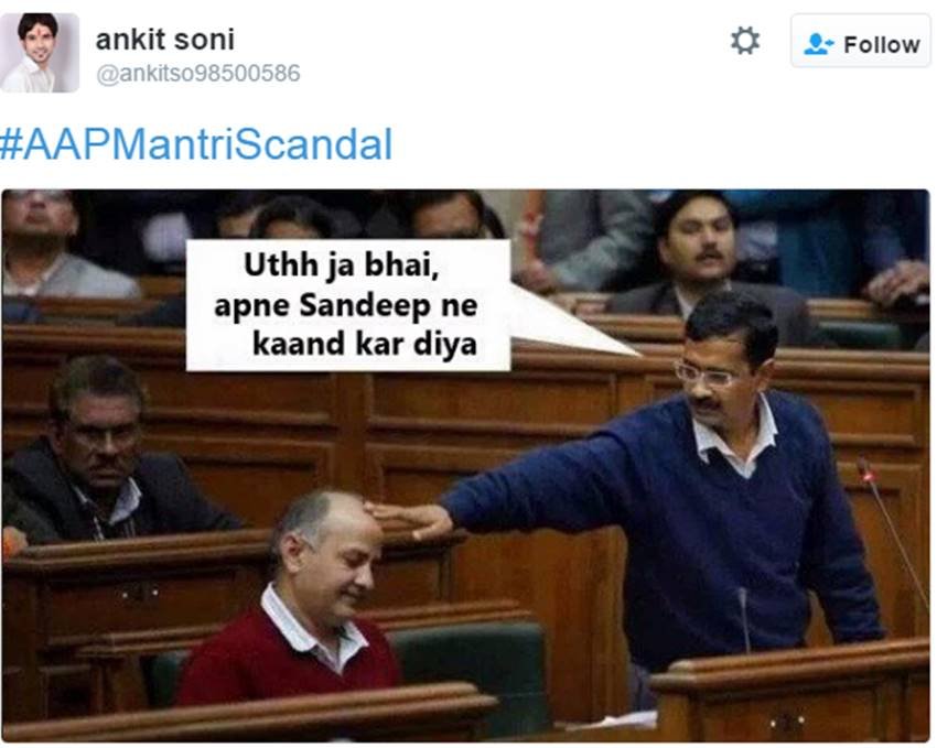 Sandeep Kumar, AAP Sex CD, Sandeep Kumar Sex CD, AAP sextape, Arvind Kejriwal, Sandeep Kumar AAP Sex Scandals, Sex scandals, Latest sex scandals, Twitter Trolls, India News, Jansatta