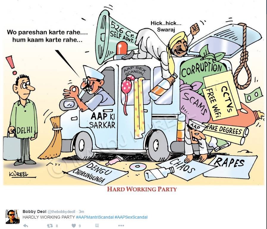 Sandeep Kumar, AAP Sex CD, Sandeep Kumar Sex CD, AAP sextape, Arvind Kejriwal, Sandeep Kumar AAP Sex Scandals, Sex scandals, Latest sex scandals, Twitter Trolls, India News, Jansatta