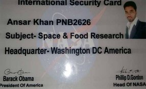 Madhya Pradesh Police, Ansar Khan, Nasa, Nasa's Space and Food Program, Barack Obama Forge Signature, Kamalpur Police Station, Nasa's fake identity card, Man Arrested for his false claim of working with Nasa