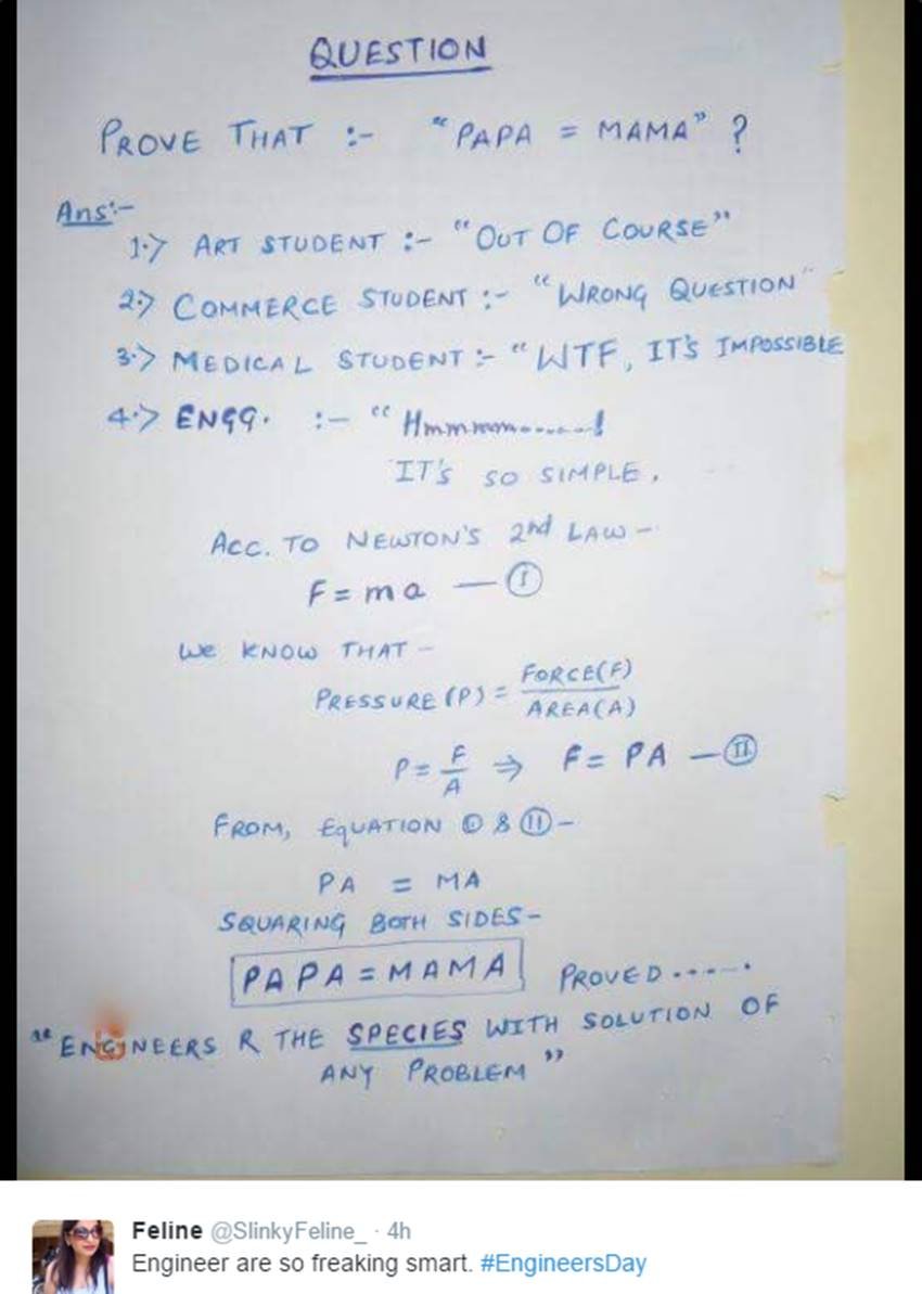 Engineer Day, Engineer Day India, Engineering Jokes, Engineer Day 2016, Engineer Day in India, Twitter Jokes, Twitter Trolls, Engineer Day india 2016, happy engineer day, happy engineer day sms, happy engineer day quotes, happy engineer day messages, happy engineer day hd wallpaper, happy engineer day wishes, happy engineer day images, engineers day quotes, greetings on engineers day, Engineers Pictures, Humour, Jokes, Jansatta