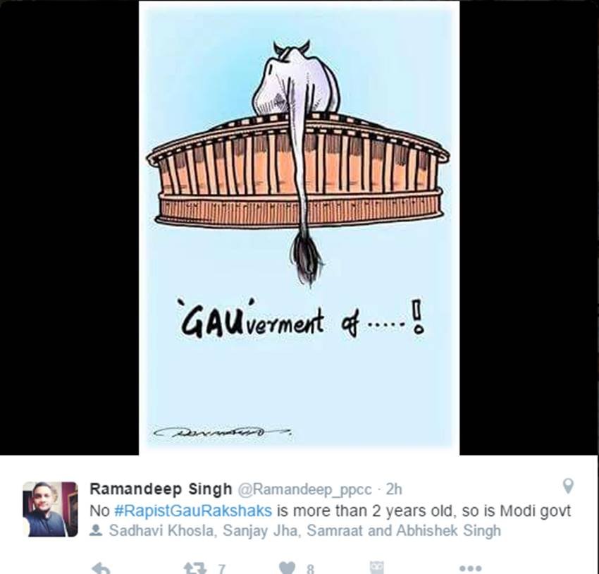 Beef, Gau Rakshak, Rape for Beef, Beef Rape, Raped for Eating Beef, RapistGauRakshak, Narendra Modi, Modi Govt, Cow Vigilants, Twitter Trends, Viral News, India news, jansatta