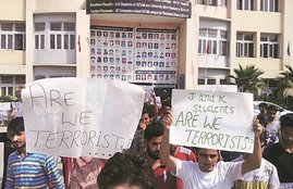 jhajjar, jhajjar college, jhajjar college violence, jhajjar college student injured, student injured, kashmir student, kashmiri students, kashmir student terrorist, Ganga Institute of Technology and Management, Ganga Institute of Technology and Management case, hindu muslim violence, india pakistan violence, haryana news, jansatta