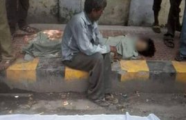 Man, dead body, Man forced to beg, hospital, uttar pradesh, jansatta
