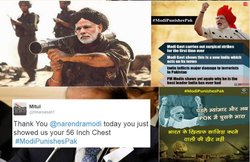 सर्जिकल स्‍ट्राइक के बाद ट्विटर यूजर्स ने पीएम मोदी को कहा थैंक्‍यू, बोले- अब दिखाया 56 इंच का सीना