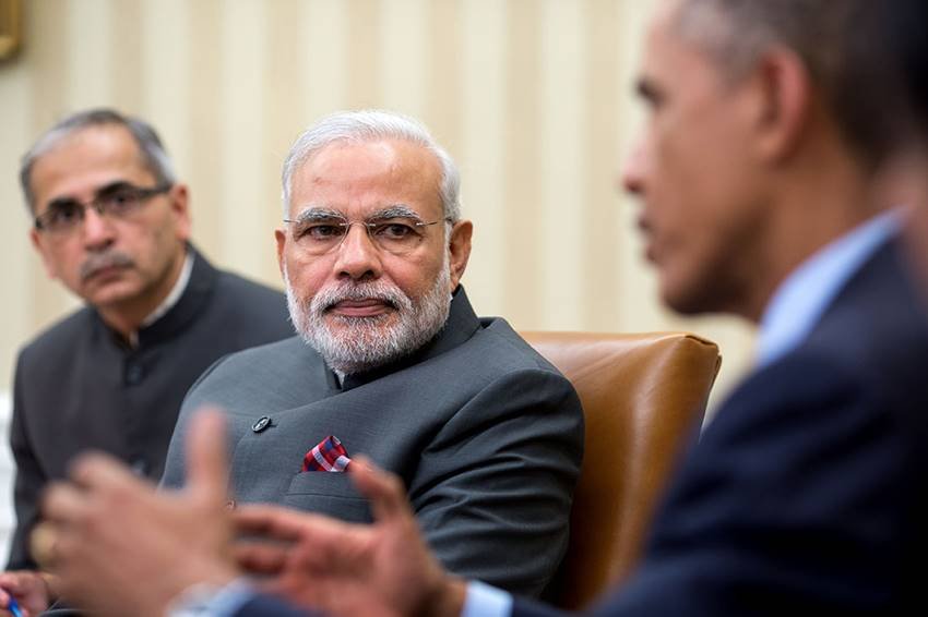 भारत के प्रधानमंत्री नरेंद्र मोदी और अमेरिका के राष्ट्रपति बराक ओबामा की पहली मुलाकात सितंबर 2014 में हुई थी। उस वक्त ओबामा ने पीएम मोदी को वाशिंगटन डीसी आमंत्रित किया था। (Photo- White House)