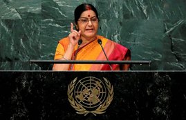 Sushma Swaraj, Sushma Swaraj news, New York UNGA, Sushma Swaraj UNGA, Sushma Swaraj Speech, Sushma Swaraj Pakistan