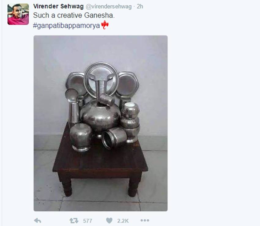 Virender Sehwag, twitter, ganesh chaturthi