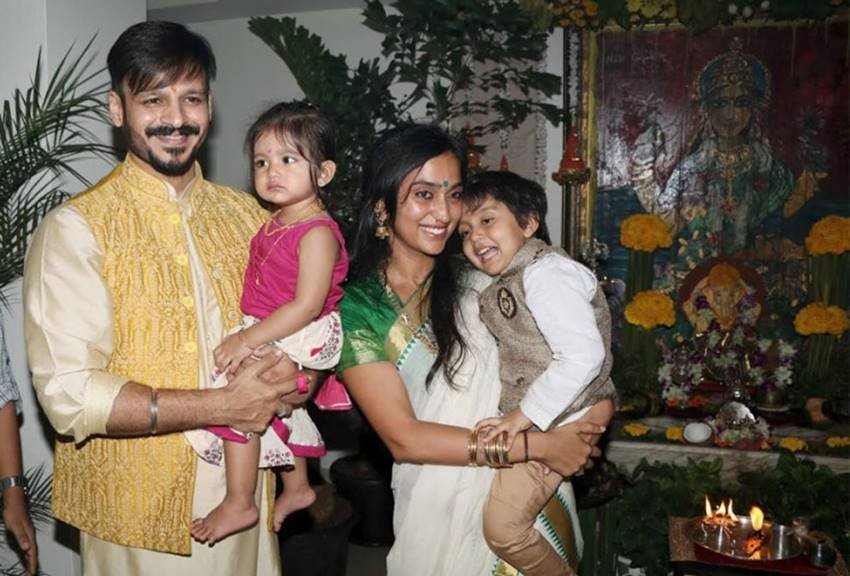 Ganesh Chaturthi, ganesh Chaturthi 2016, Ganpati Visarjan, Priyanka Alva, Suresh Oberoi, Vivek Oberoi, Vivek Oberoi daughter