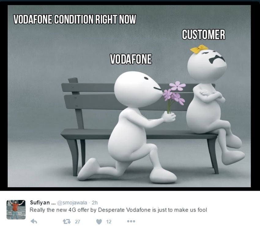 कंपनी के ऑफर के अनुसार एक जीबी की कीमत पर 90 दिन के लिए 10 जीबी डाटा दिया जाएगा। हालांकि इस पैक में कुछ शर्ते थीं। (फोटो: ट्विटर)