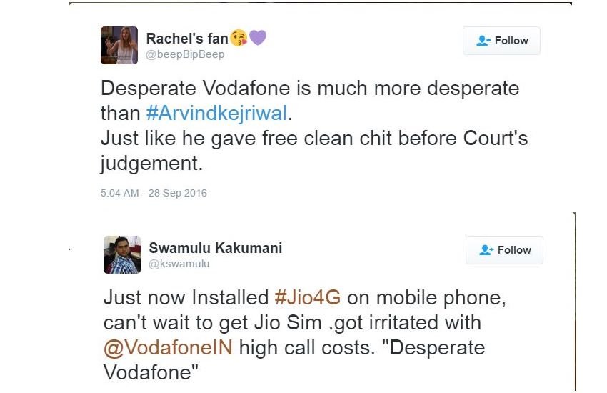 वर्तमान में वोडाफोन एक जीबी डाटा के लिए 250 रुपए चार्ज करता है। कंपनी ने यह दांव जियो से मुकाबले को खेला है। (फोटो: ट्विटर)