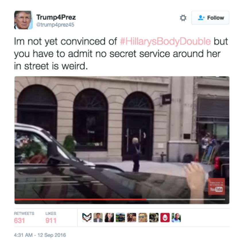 Hillary Clinton, Hillary Clinton Body Double, Donald Trump, 9/11, World Trade Center, WTC 9/11, US President Elections, Viral News, Twitter Trends, Social media, International News, Jansatta