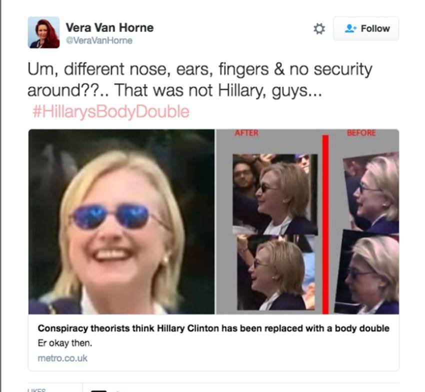 Hillary Clinton, Hillary Clinton Body Double, Donald Trump, 9/11, World Trade Center, WTC 9/11, US President Elections, Viral News, Twitter Trends, Social media, International News, Jansatta